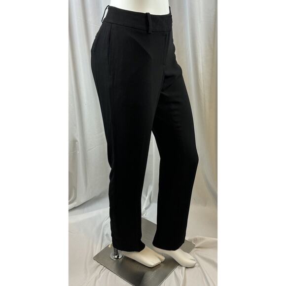 Ann Taylor LOFT Julie Fit Crepe Trousers Black  6 T Dark Academia Witchy  66-41 - Picture 2 of 15